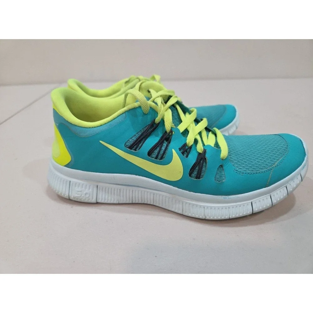 Nike Free 5.0 Women's Size 7 Running Shoes Teal Multicolor